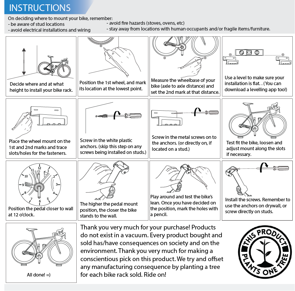 Session Bike Racks: Horizontal Bike Wall Mounts by Blue Eagle Labs - Blue  Eagle Labs