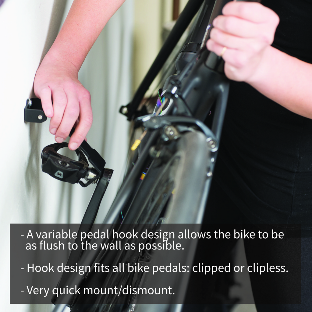 Horizontal bike wall mount deals