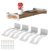 Minimalist Shelf Brackets in White (Board and decor not included)